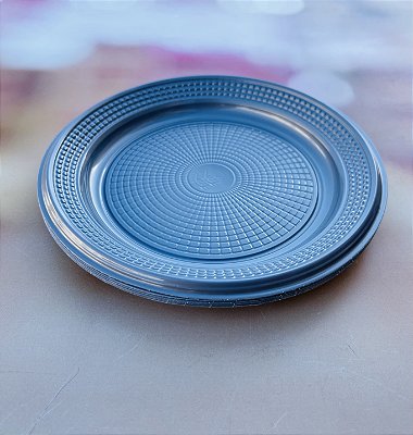 10 Pratinhos Para Bolo  15 Cm - Redondo Biodegradável - Prata (Triktrik)