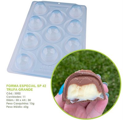 Forma Bwb Sp 42 Trufa Grande Especial Silicone 3 Partes Profissional Cod-3502 (Sp Especial)