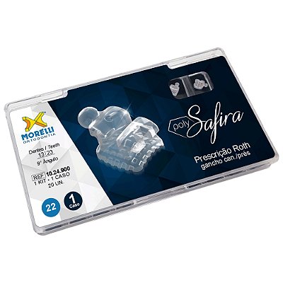 Kit de Bráquetes 01 caso Prescrição Roth PolySafira 022" Gancho Can./Prés