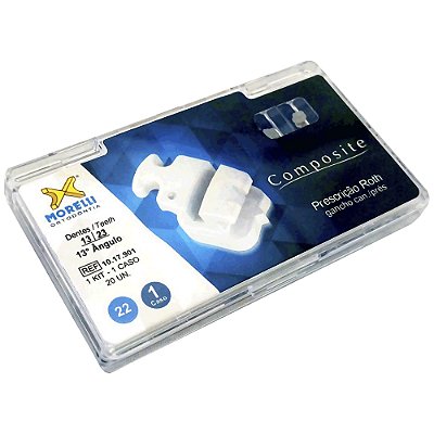 Kit de Bráquetes 01 caso Prescrição Roth Composite .022" Gancho Can./Prés