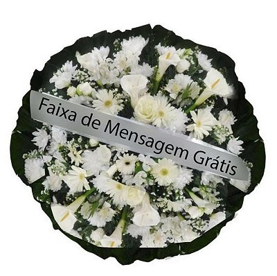 1-Coroa de Flores Pombinha Branca