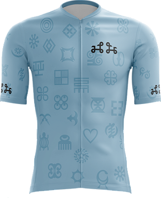 Camisa Ciclismo / Akoma Ntoso / Unisex / Cor Azul Claro