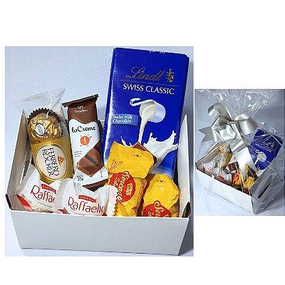 Cesta De Chocolates E Bombons Ferrero, Lindt Para Presentear