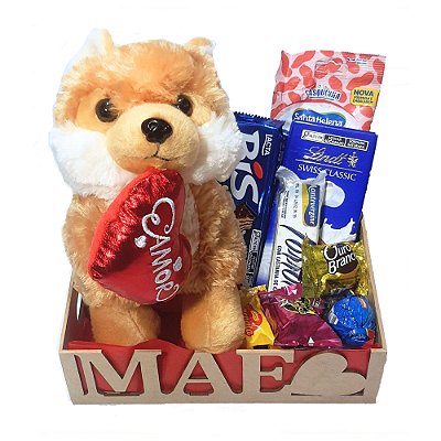 Cesta Dia Das Mães Com Lindt, Cachorro Caramelo E Chocolates