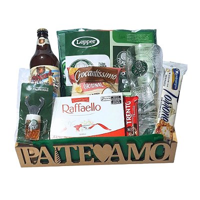 Cesta Palmeiras Dia Dos Pais Com Caneca, Toalha, Cerveja