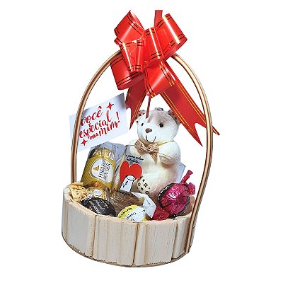 Cesta Especial Caneca Flork, Ursinho, Placa e Bombons