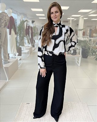 CALÇA WIDE ALFAIATARIA EM LINHO