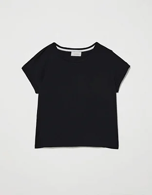 BLUSA PRETA MANGA DRAPEADA