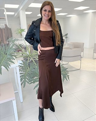 SAIA MIDI ASSIMÉTRICA ACETINADA