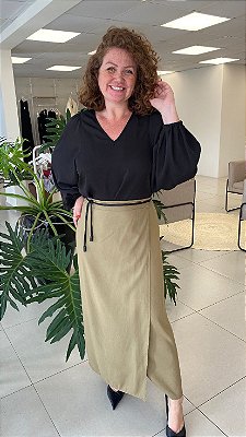 SAIA MIDI ENVELOPE EM LINHO