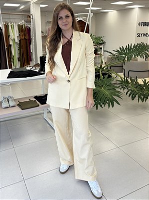BLAZER ALONGADO EM TENCEL COM LINHO