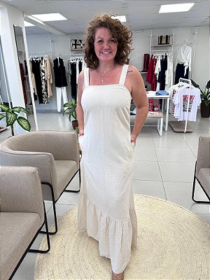 VESTIDO LONGO EM LINHO