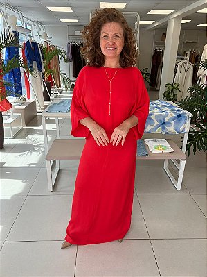 VESTIDO RETO MANGA AMPLA
