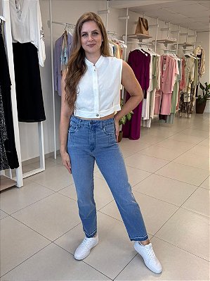 CROPPED EM LINHO OFF WHITE