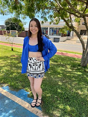 CAMISA VOIL OVERSIZED COM TOP