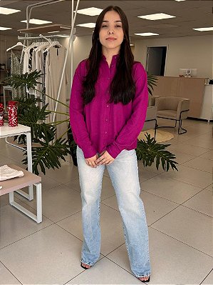 CAMISA RETA EM VISCOLINHO