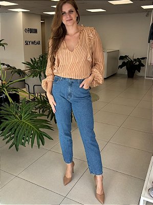 CALÇA JEANS MOM INDIGO