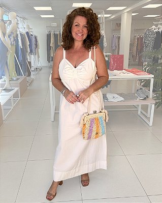 VESTIDO MIDI DECOTE CORAÇÃO
