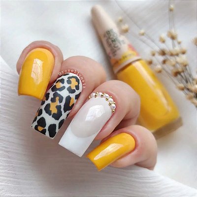 Adesivo  para unhas Animal Print Onça Amarela -AP 06