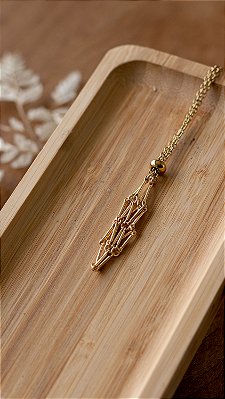 Colar Porta-Cristais - Dourado