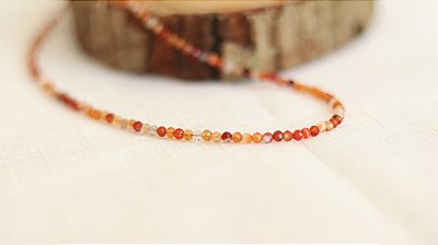 Colar Choker de Cornalina