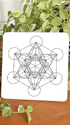 Mandala Cubo de Metatron - Placa de PVC