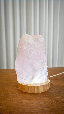 Luminária de Quartzo Rosa