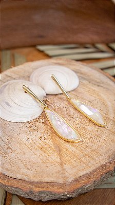 Brinco Folheado a Ouro com Nautilus – Orgânico