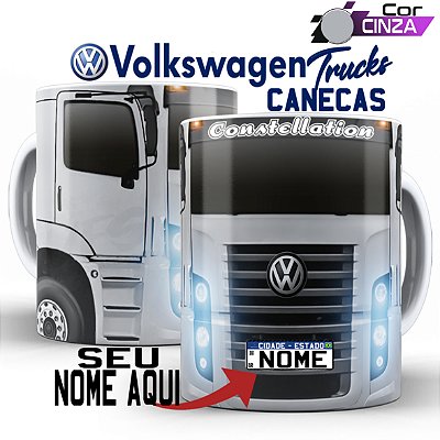 Caneca personalizada caminhoneiro caminhão Volkswagen Constellation
