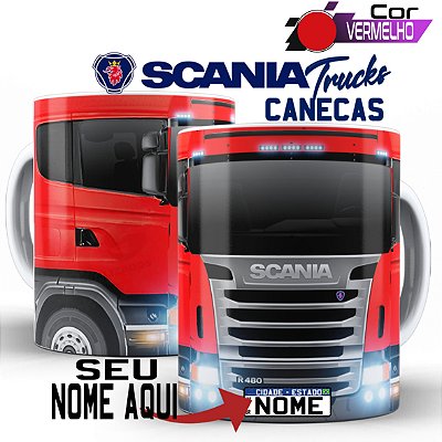 Caneca Personalizada Caminhoneiro Caminhão Scania r480