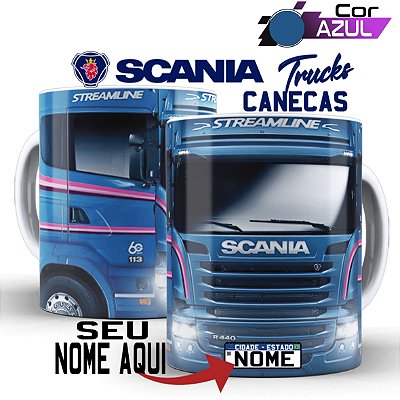Caneca Personalizada Caminhoneiro Caminhão Scania Streamline R440