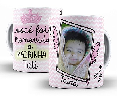 Lembrancinha Batizado kit duas Caneca Personalizada - Batizado com nomes e foto