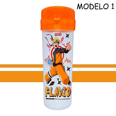 Squeeze Personalizada - Garrafinha de Agua Naruto ( coloque nome)