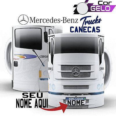 Caneca Personalizada caminhoneiro Caminhão Mercedes 1620