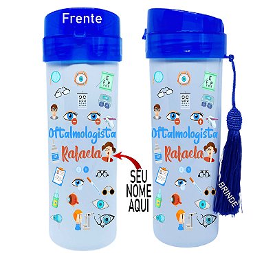 Squeeze Garrafa Personalizada Oftalmologista - com seu nome