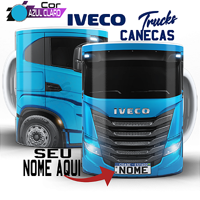 Caneca Personalizada Caminhão Iveco S Way  Caminhoneiro com seu nome impresso