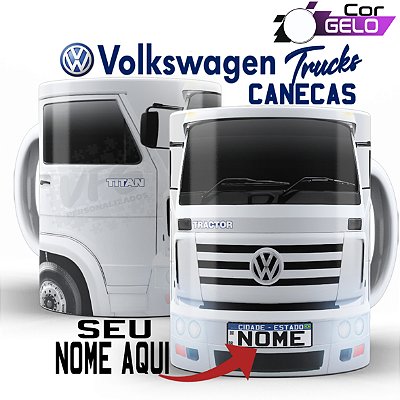 Caneca Personalizada Caminhão caminhoneiro Volkswagen Trator Titan