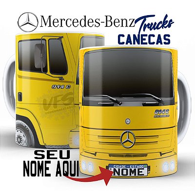 Caneca Personalizada Caminhão caminhoneiro Mercedes 914c