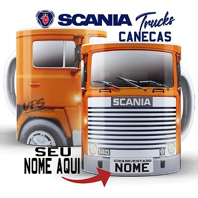 Caneca Personalizada Caminhão Caminhoneiro Scania Lk 140 v8