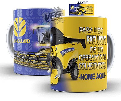 Caneca Personalizada - colhedora colhedera New holland