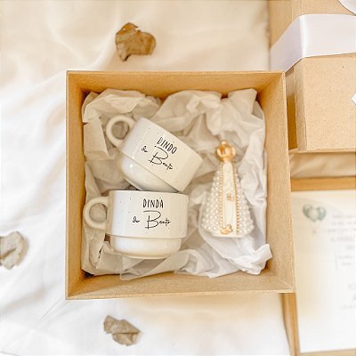 Caixa Convite Dindos – Presente para Casal de Padrinhos do Bebe na Caixa MDF