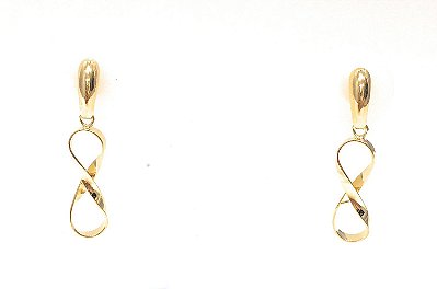 BRINCO OURO PINGENTE INFINITO FITA