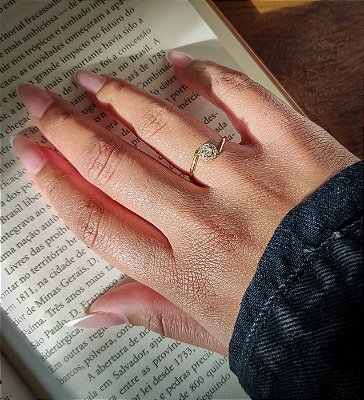 Anel Flor de cristal