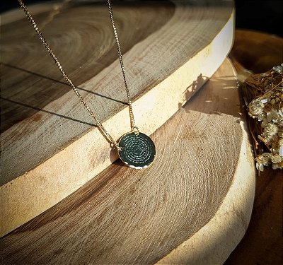 colar medalha Pai Nosso