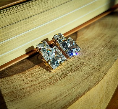 Brinco Cristal luxo Thaís