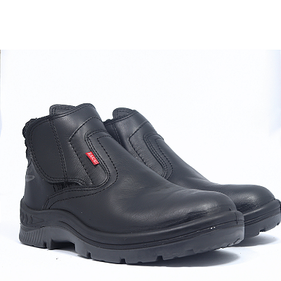 Botina SoftFlex Injetada Modelo 402 - Preto Vaqueta