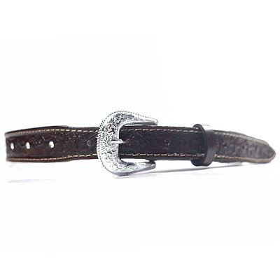 Cinto Infantil Country Strass Prata - Café