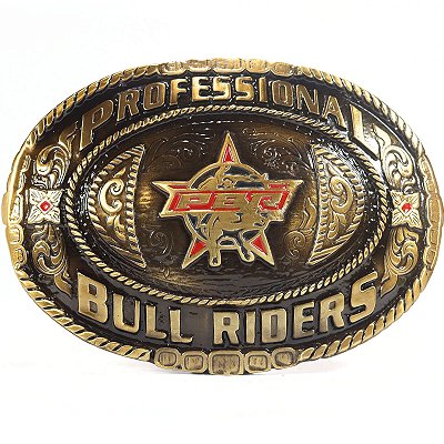 Fivela Country Bull Riders 013 - Ouro Velho