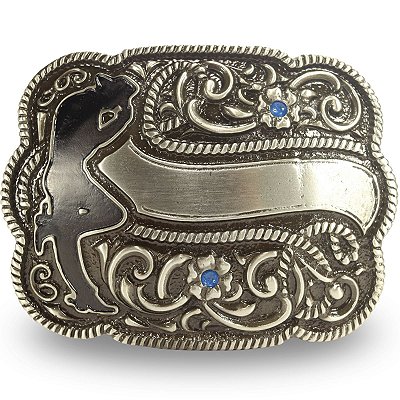 Fivela Country Cowboy 034 - Prata