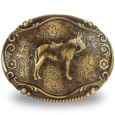 Fivela Country Mula 038 - Ouro Velho